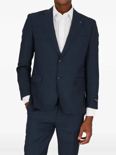 Scotch & Soda Plaid Suit In Blue