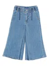 Scotch & Soda Pleated Wide-leg Trousers In Blue