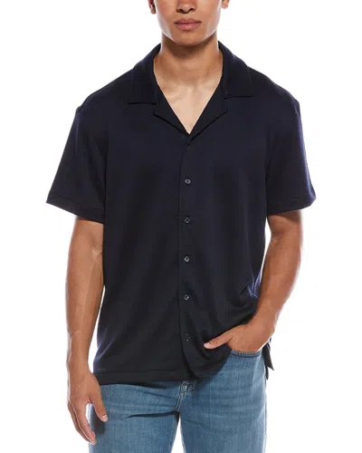 Scotch & Soda Popcorn Jersey Camp Shirt In Blue