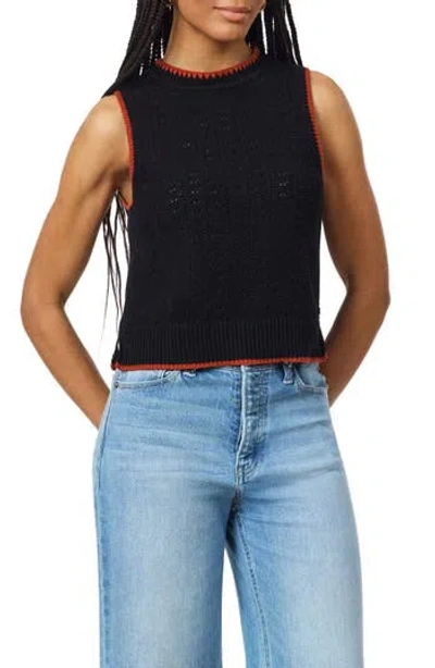 Scotch & Soda Pountelle Stitch Sweater Tank In Black