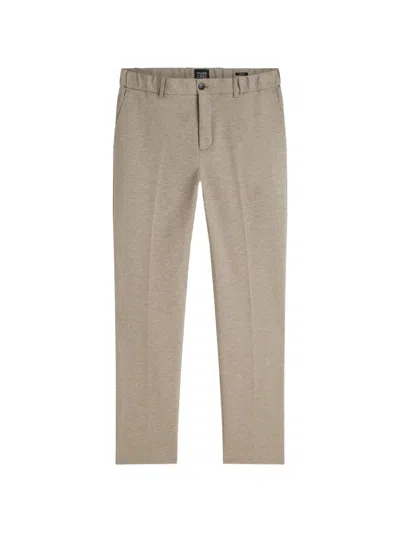 Scotch & Soda Pressed-crease Tailored Trousers In Neutral