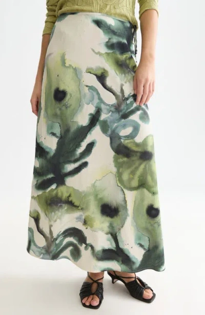 Scotch & Soda Print Ankle Length Skirt In Multi