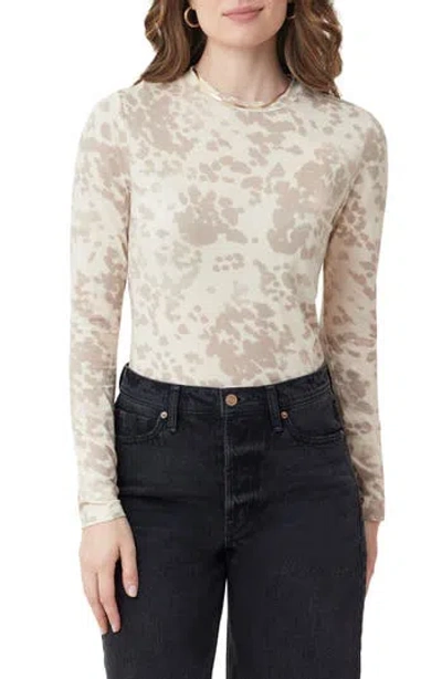 Scotch & Soda Print Long Sleeve T-shirt In Neutral
