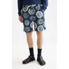Scotch & Soda Print Swim Trunks In Blue