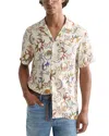 Scotch & Soda Printed Camp Shirt In Multi