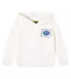 Scotch & Soda Printed Cotton-blend Hoodie In White