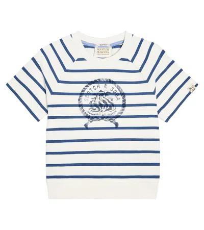 Scotch & Soda Kids' Printed Cotton Jersey T-shirt In Multicoloured