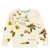 Scotch & Soda Printed Cotton Sweatshirt In Beige