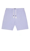 Scotch & Soda Tonal Striped Shorts In Blue
