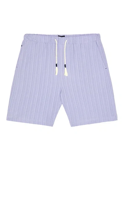 Scotch & Soda Tonal Striped Shorts In Blue