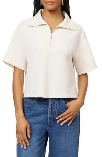 Scotch & Soda Quarter Zip Tee In White
