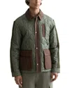 Scotch & Soda Quilted Water Repellent Military Jacket In Green