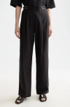 Scotch & Soda Quinn Wide Leg Pants In Black