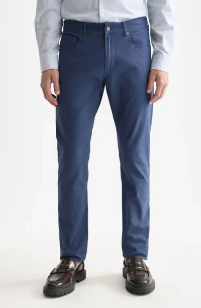 Scotch & Soda Ralston Slim Fit Stretch Cotton Twill Pants In Blue