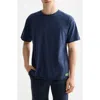 Scotch & Soda Raw Edge Cotton T-shirt In Black