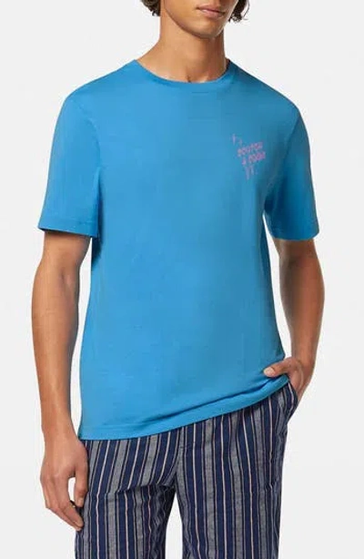Scotch & Soda Regular Fit Chest Logo Graphic T-shirt In Blue
