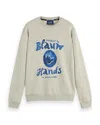 Scotch & Soda Regular Fit Graphic Logo Sweatshirt In Neutral