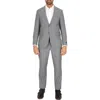 Scotch & Soda Regular Fit Grey Plaid Wool Suit In Grey Plaid