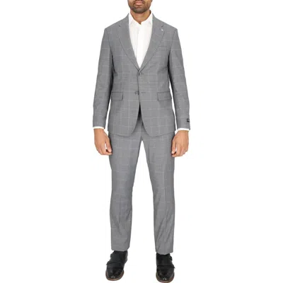 SCOTCH & SODA SCOTCH & SODA REGULAR FIT GREY PLAID WOOL SUIT
