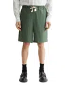 Scotch & Soda Regular Fit Tonal Striped Bermuda Shorts In Green