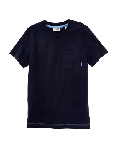 Scotch & Soda Regular-fit Classic Pocket T-shirt In Blue