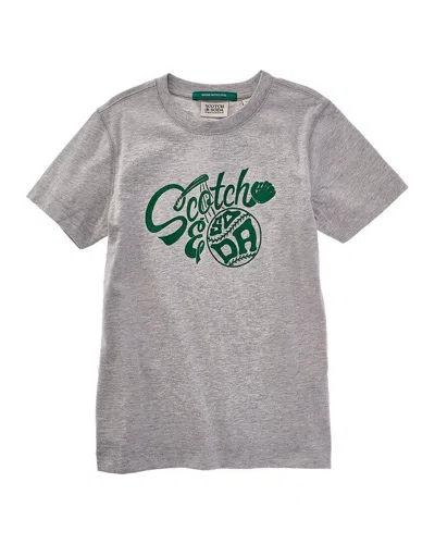 Scotch & Soda Kids'  Regular-fit T-shirt In Gray