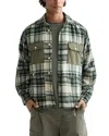 Scotch & Soda Relaxed Fit Button Front Shirt Jacket In Green