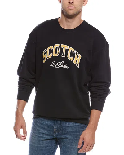 SCOTCH & SODA SCOTCH & SODA RELAXED FIT EMBROIDERED LOGO CREWNECK SWEATSHIRT