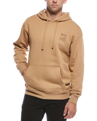 Scotch & Soda Relaxed Fit Graphic Hoodie In Brown