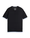 Scotch & Soda Relaxed Fit Knit Tee In Black