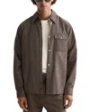 Scotch & Soda Relaxed Fit Micro Check Structured Shirt In Brown