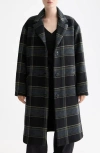 Scotch & Soda Relaxed Fit Plaid Single Breasted Coat In Multi