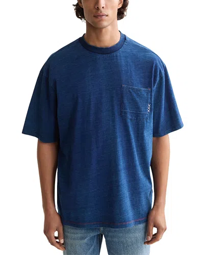 Scotch & Soda Relaxed Fit Pocket Tee In Blue