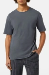 Scotch & Soda Relaxed Fit Raw Edge T-shirt In Black