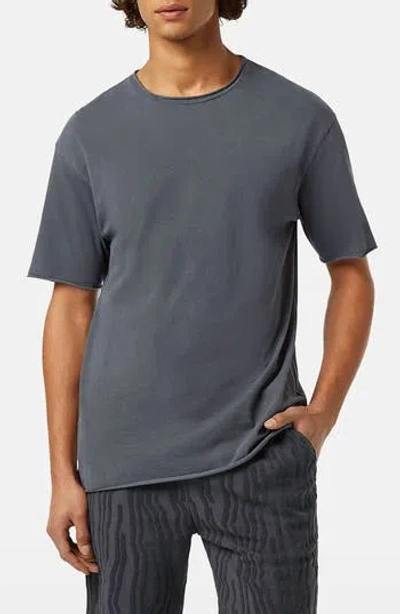 Scotch & Soda Relaxed Fit Raw Edge T-shirt In Black