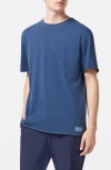 Scotch & Soda Relaxed Fit Raw Edge T-shirt In Blue