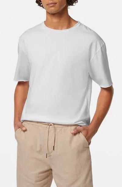 Scotch & Soda Relaxed Fit Raw Edge T-shirt In White