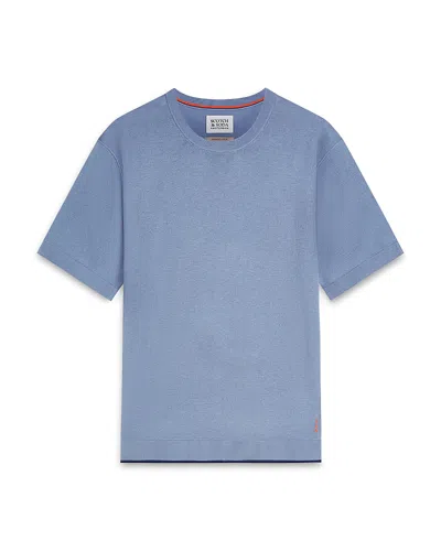 Scotch & Soda Relaxed Fit Short Sleeve Tee In Blue