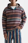 Scotch & Soda Relaxed Fit Stripe Jacquard Hoodie In Multi