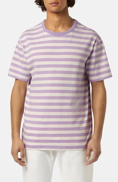 Scotch & Soda Relaxed Fit Waffle Stripe T-shirt In Multi