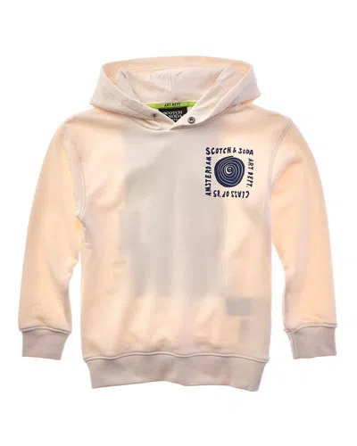 Scotch & Soda Relaxed-fit Artwork Hoodie In Neutral