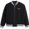 Scotch & Soda Reversible Bomber Jacket In Black
