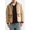 Scotch & Soda Reversible Faux Shearling Coat In Brown