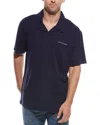Scotch & Soda Ribbed Johnny Collar Shirt In Blue