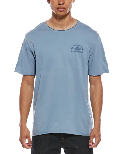 Scotch & Soda Roll Neck T-shirt In Blue