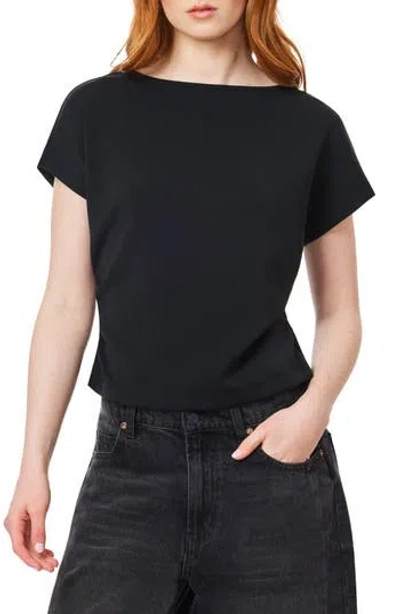 Scotch & Soda Ruched Side Seam T-shirt In Black Night