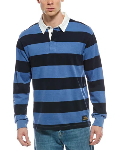 Scotch & Soda Rugby Polo Shirt In Blue