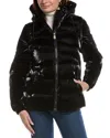 Scotch & Soda Schyler Quilted Hooded Padded Puffer Jacket In Black