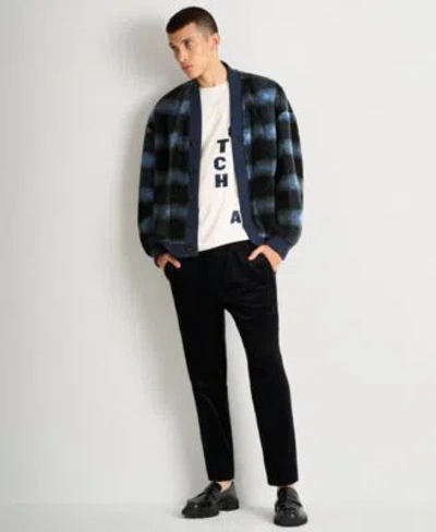 Scotch & Soda Scotch Soda Mens 3 Piece V Neck Cardigan Sweater With Loose Fit Applique T Shirt Paired With Loose T In Green