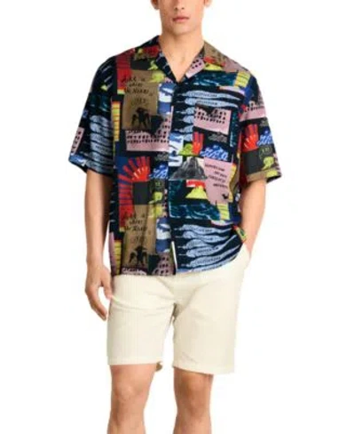 Scotch & Soda Scotch Soda Mens Patterned Shirt Shorts In White